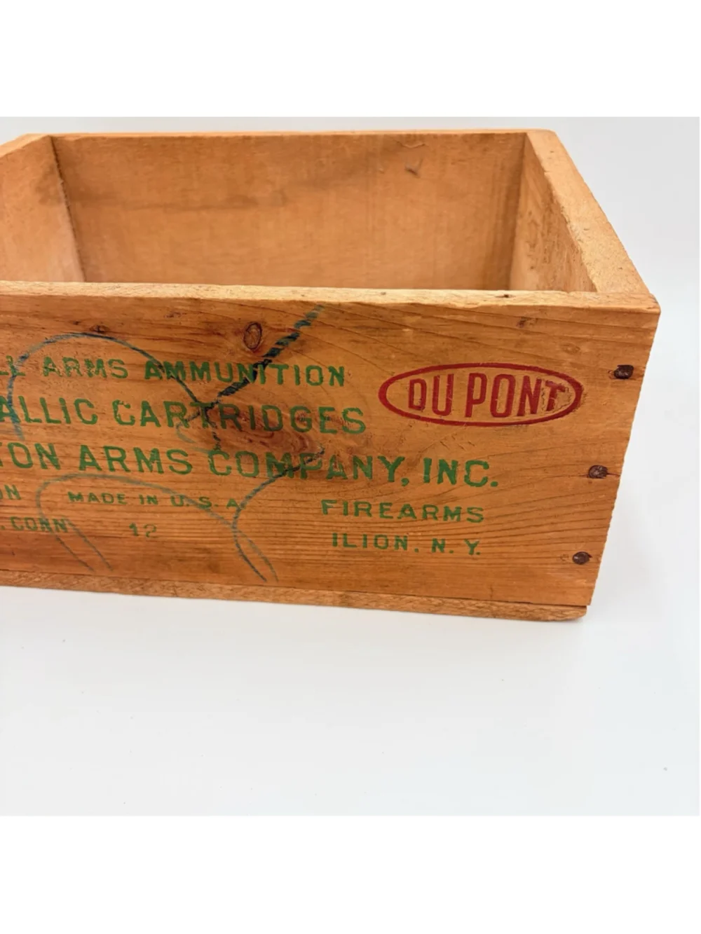 Remington Hi-Speed .22 LR Wooden Ammo Crate Box #1622 DuPont Kleanbore USA